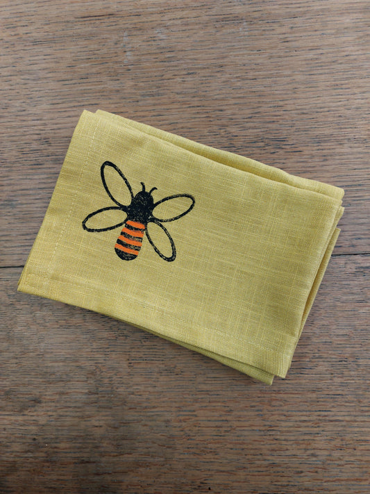 honey bee napkin mustard