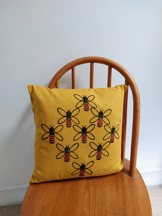 buzzing bee cushion