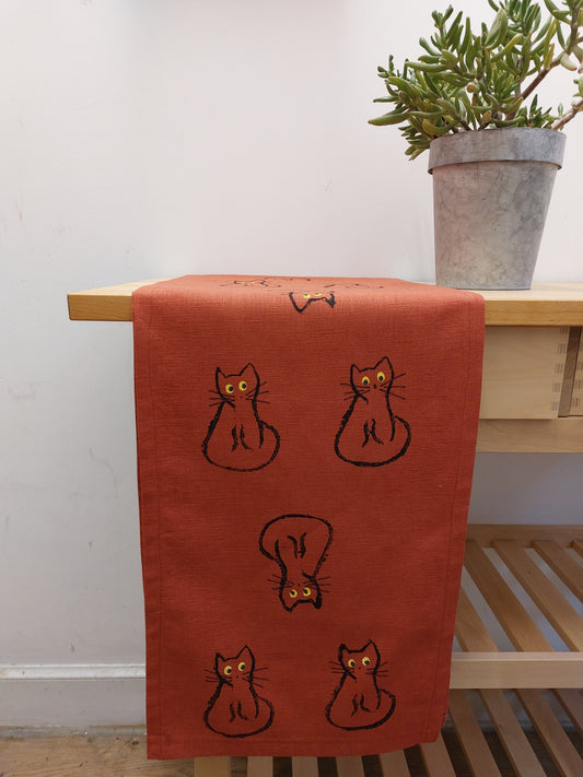 black cat table runner marmalade